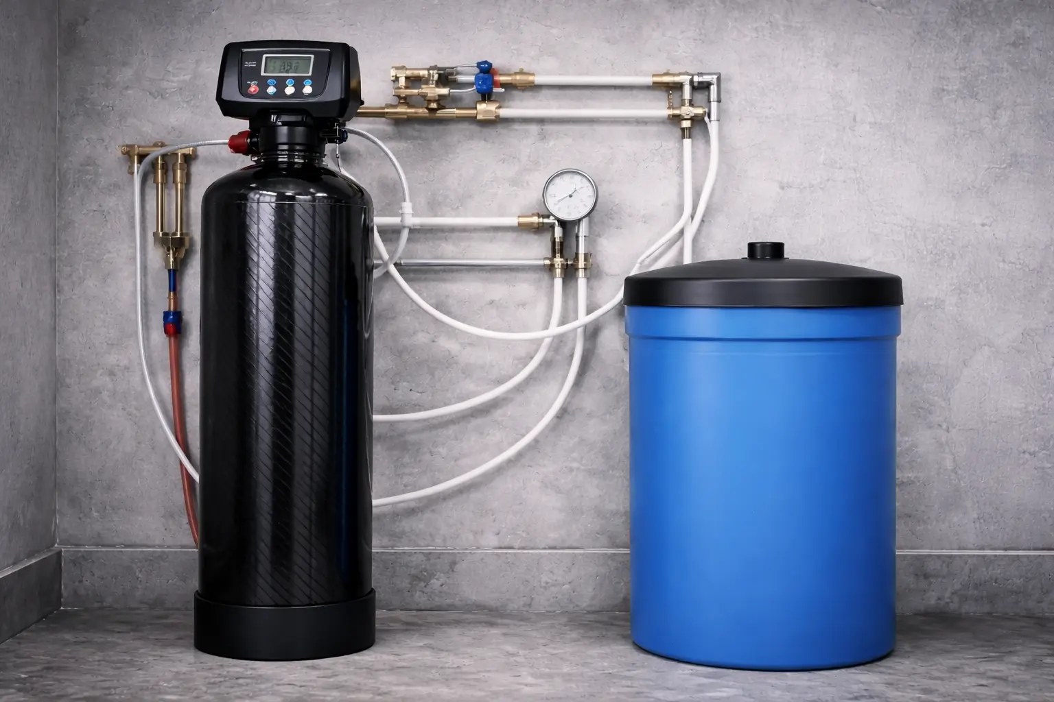 A water softener and filtration system