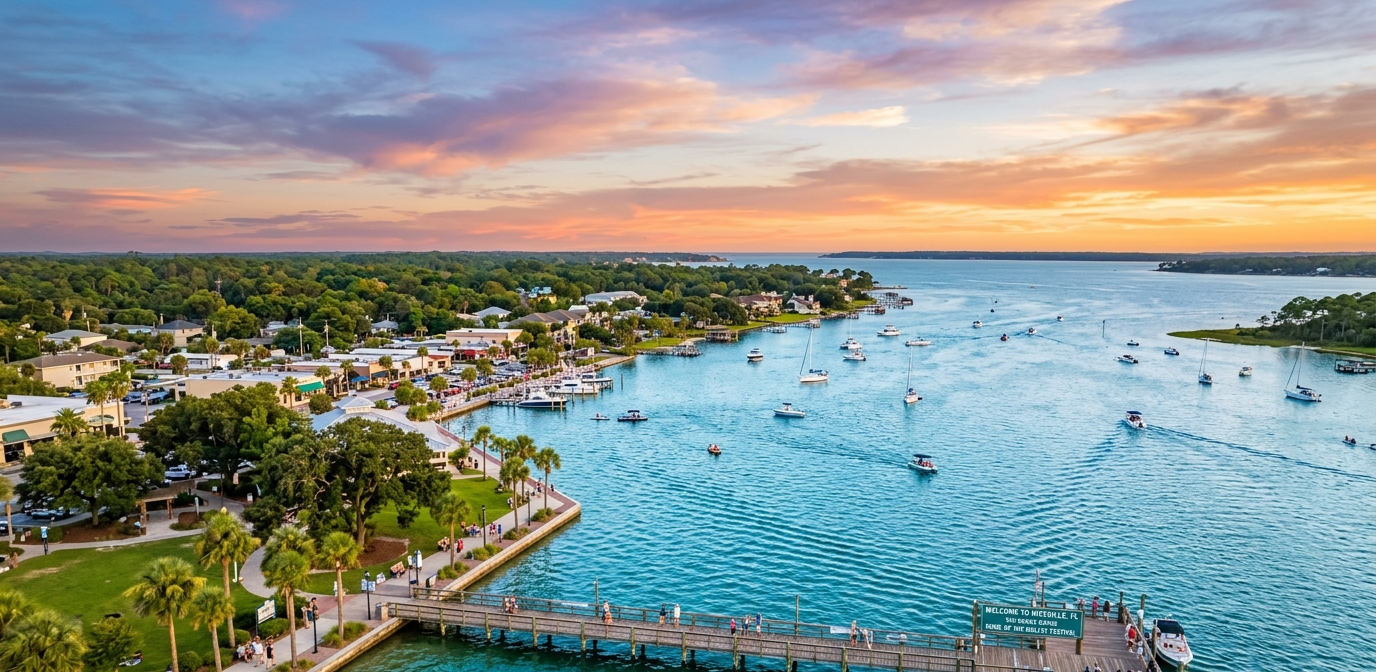 An aerial view of Niceville, Florida