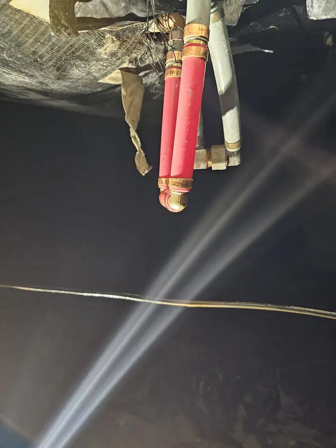 A repaired plumbing supply line in Santa Rosa Beach